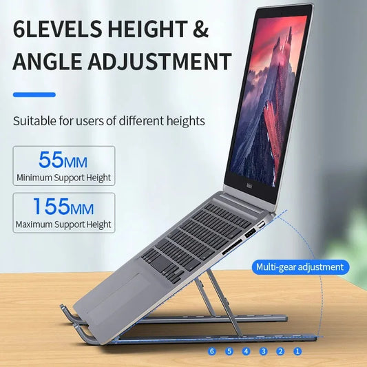 Foldable Aluminum Alloy Laptop Stand – Stable & Lightweight