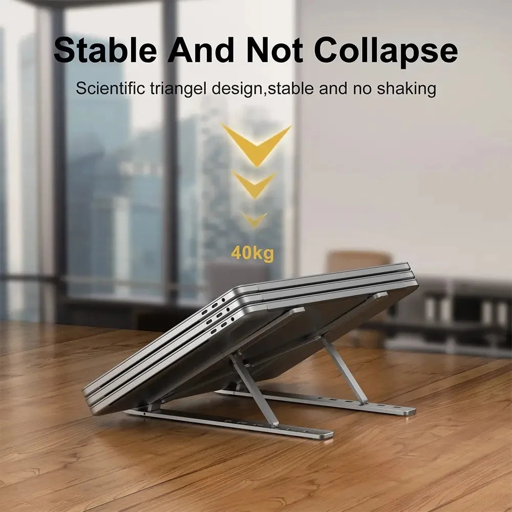 Foldable Aluminum Alloy Laptop Stand – Stable & Lightweight