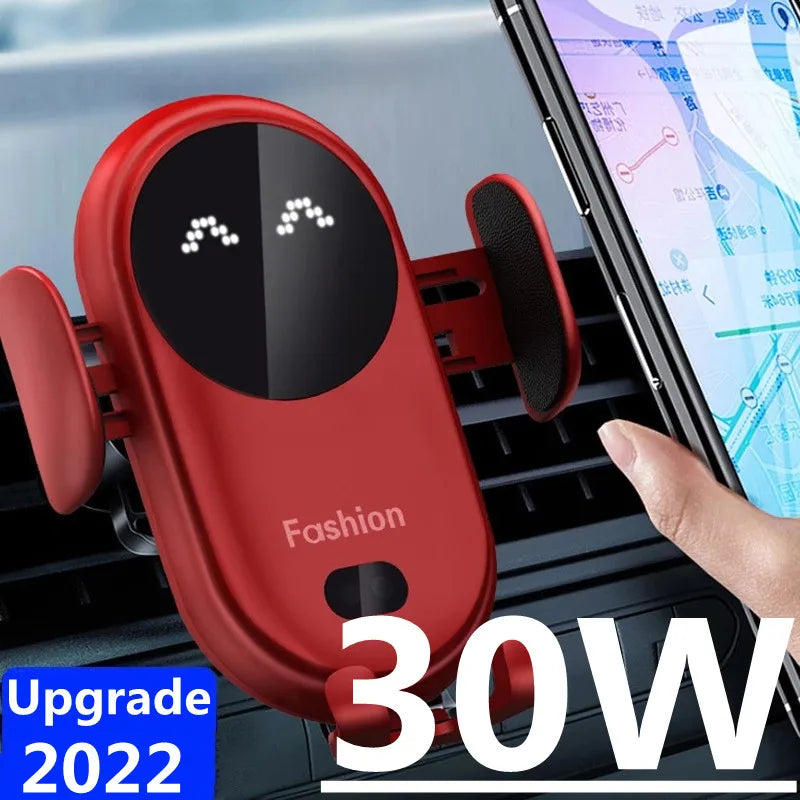 VIKEFON 30W USB-C Wireless Car Charger for iPhone & More