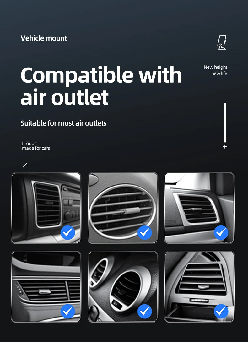 VIKEFON 30W USB-C Wireless Car Charger for iPhone & More