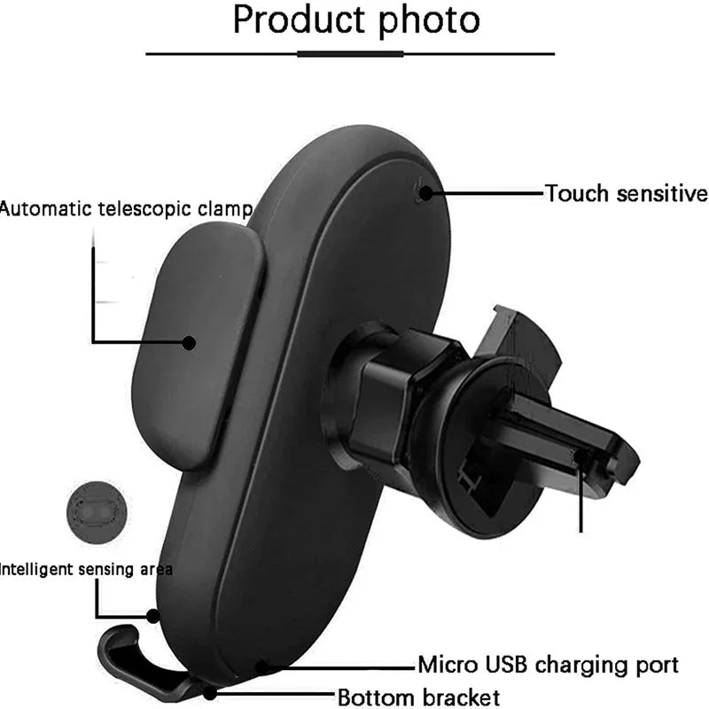 VIKEFON 30W USB-C Wireless Car Charger for iPhone & More