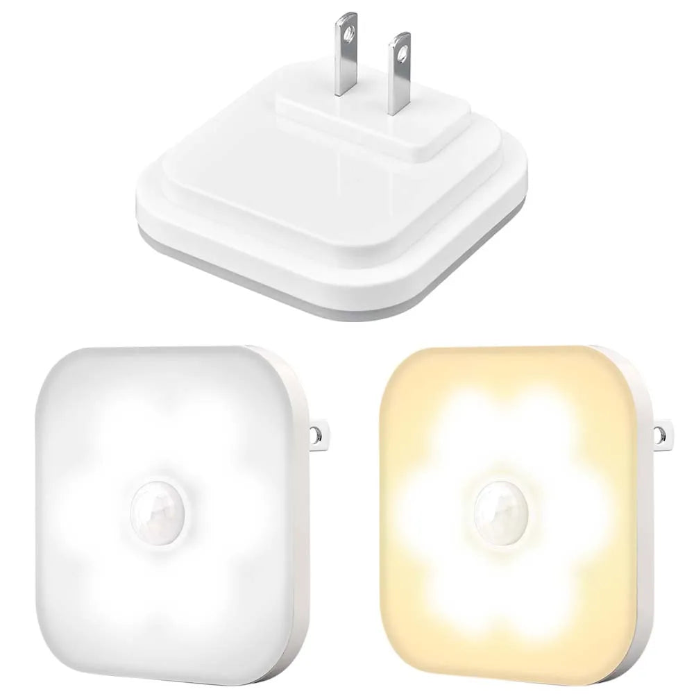 LED Night Light US/EU Plug In Smart Motion Sensor Light Children's Night Light Wireless Night Lamp For Bedside Table Bedroom