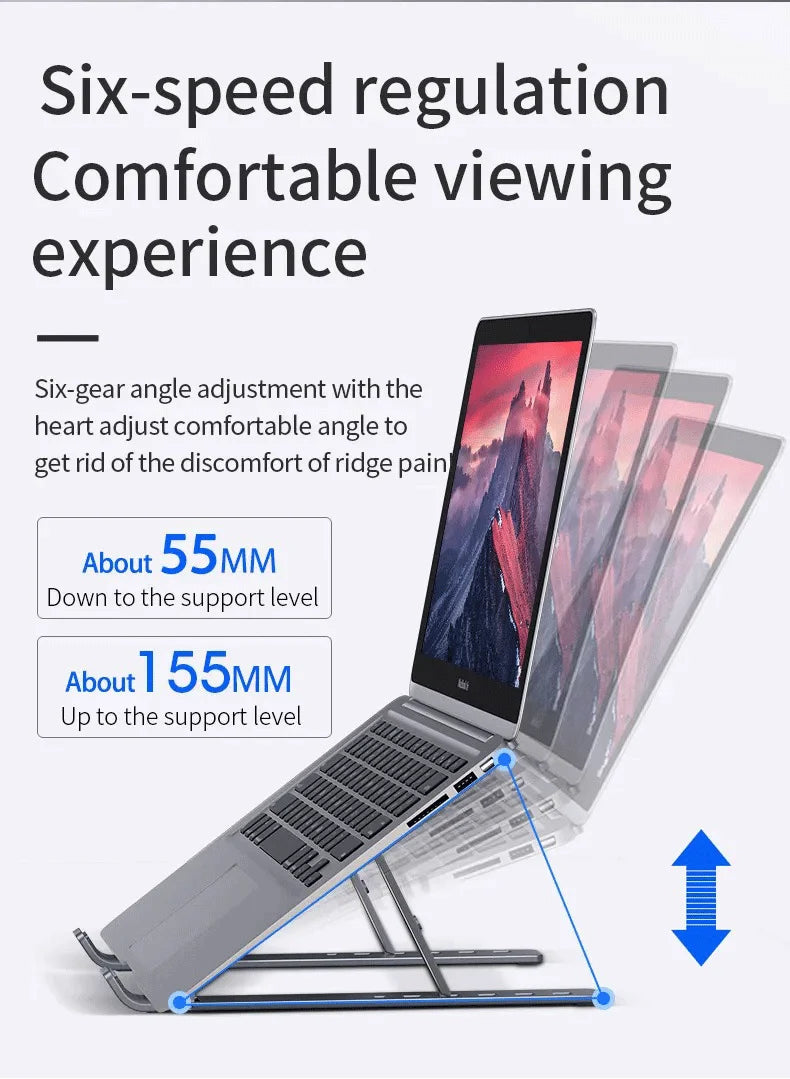 Foldable Aluminum Alloy Laptop Stand – Stable & Lightweight