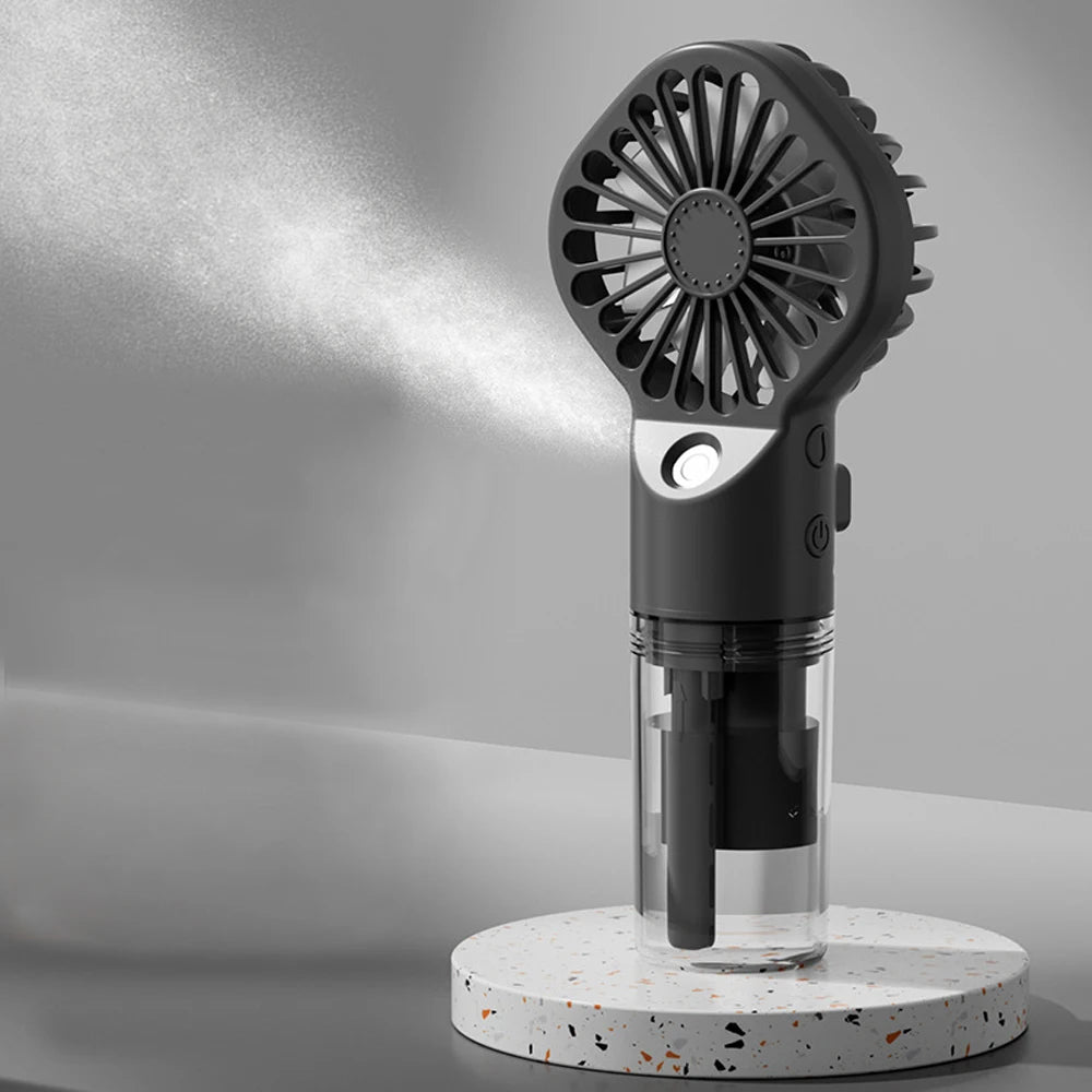 Raugee Portable Humidifier Fan – USB Rechargeable, Adjustable Speeds, Cooling & Hydrating Mist