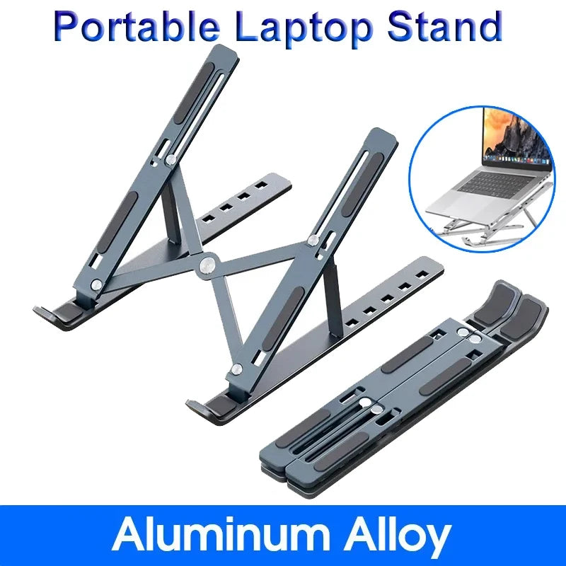 Foldable Aluminum Alloy Laptop Stand – Stable & Lightweight