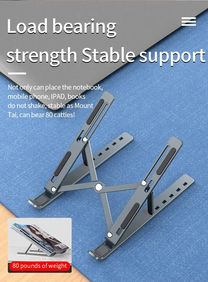 Foldable Aluminum Alloy Laptop Stand – Stable & Lightweight