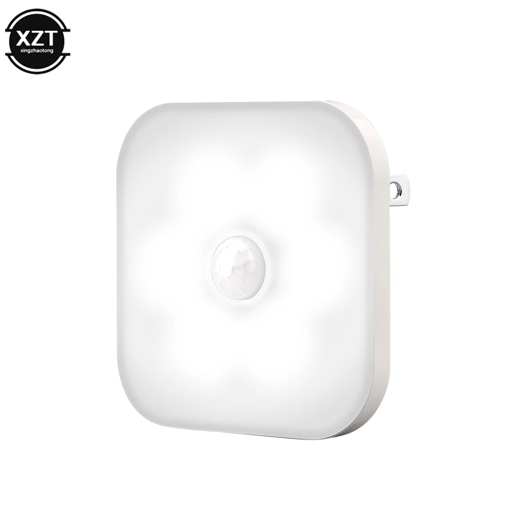 LED Night Light US/EU Plug In Smart Motion Sensor Light Children's Night Light Wireless Night Lamp For Bedside Table Bedroom