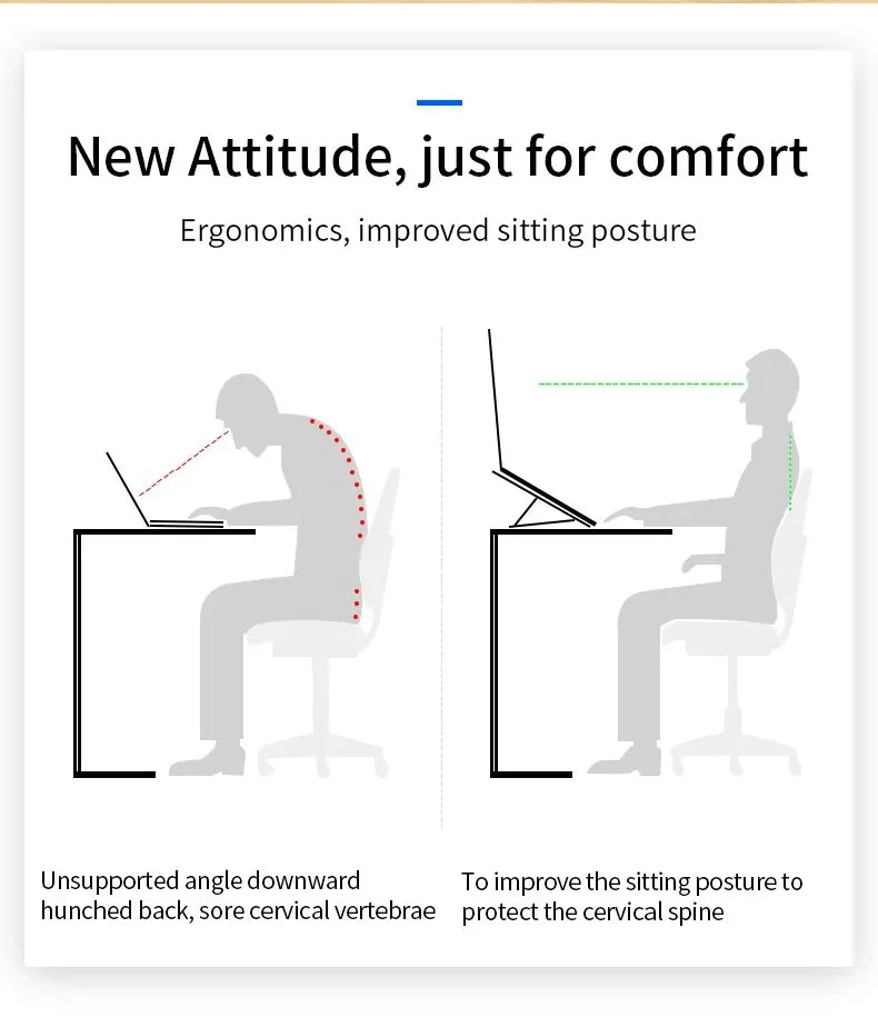 Foldable Aluminum Alloy Laptop Stand – Stable & Lightweight