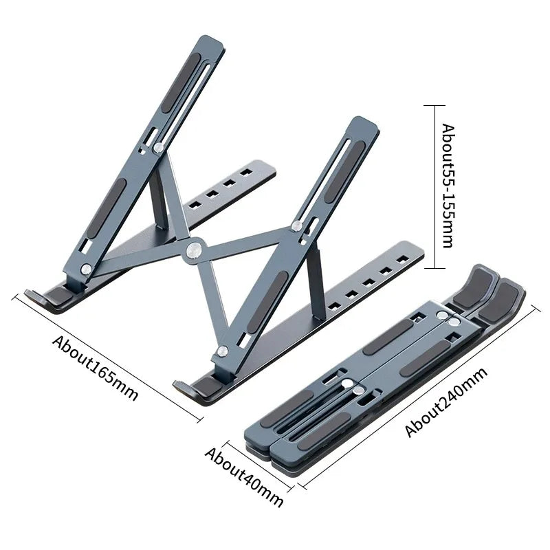 Foldable Aluminum Alloy Laptop Stand – Stable & Lightweight