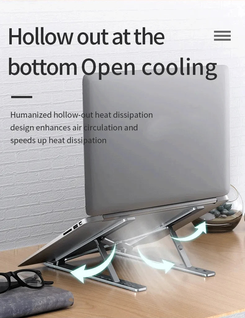 Foldable Aluminum Alloy Laptop Stand – Stable & Lightweight