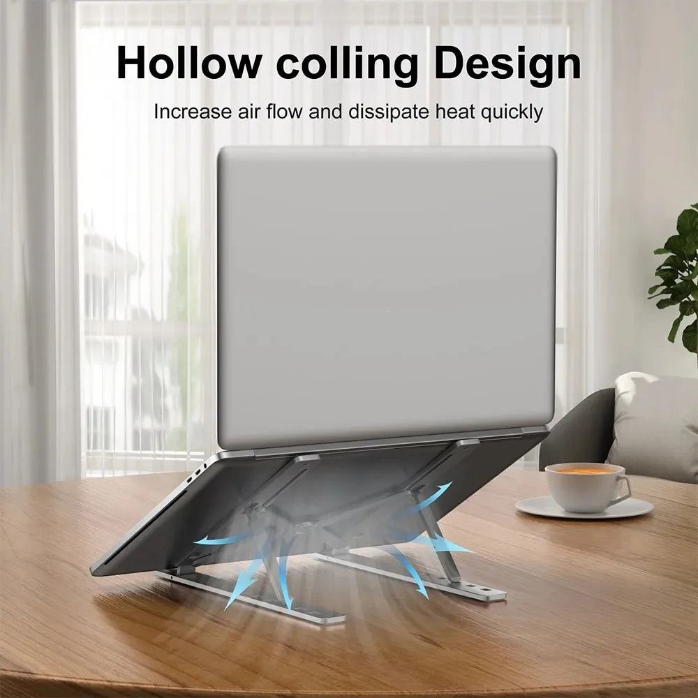 Foldable Aluminum Alloy Laptop Stand – Stable & Lightweight