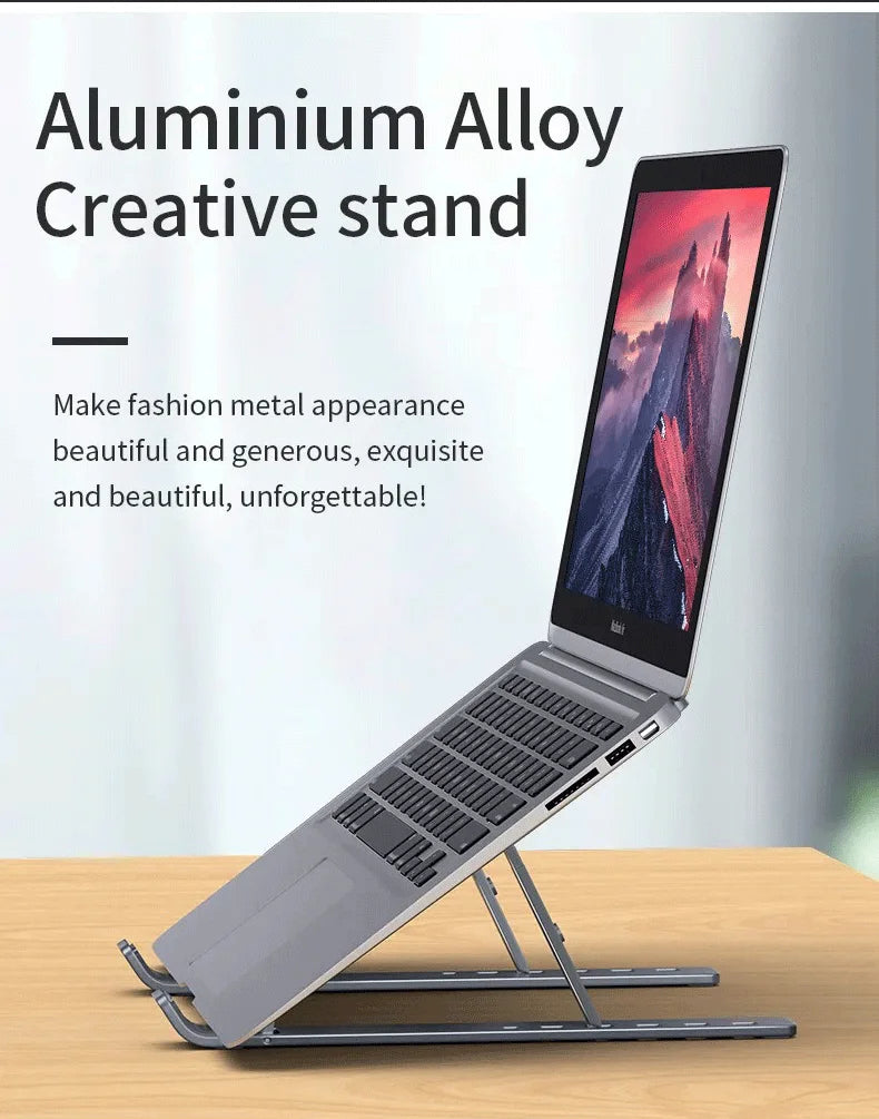 Foldable Aluminum Alloy Laptop Stand – Stable & Lightweight